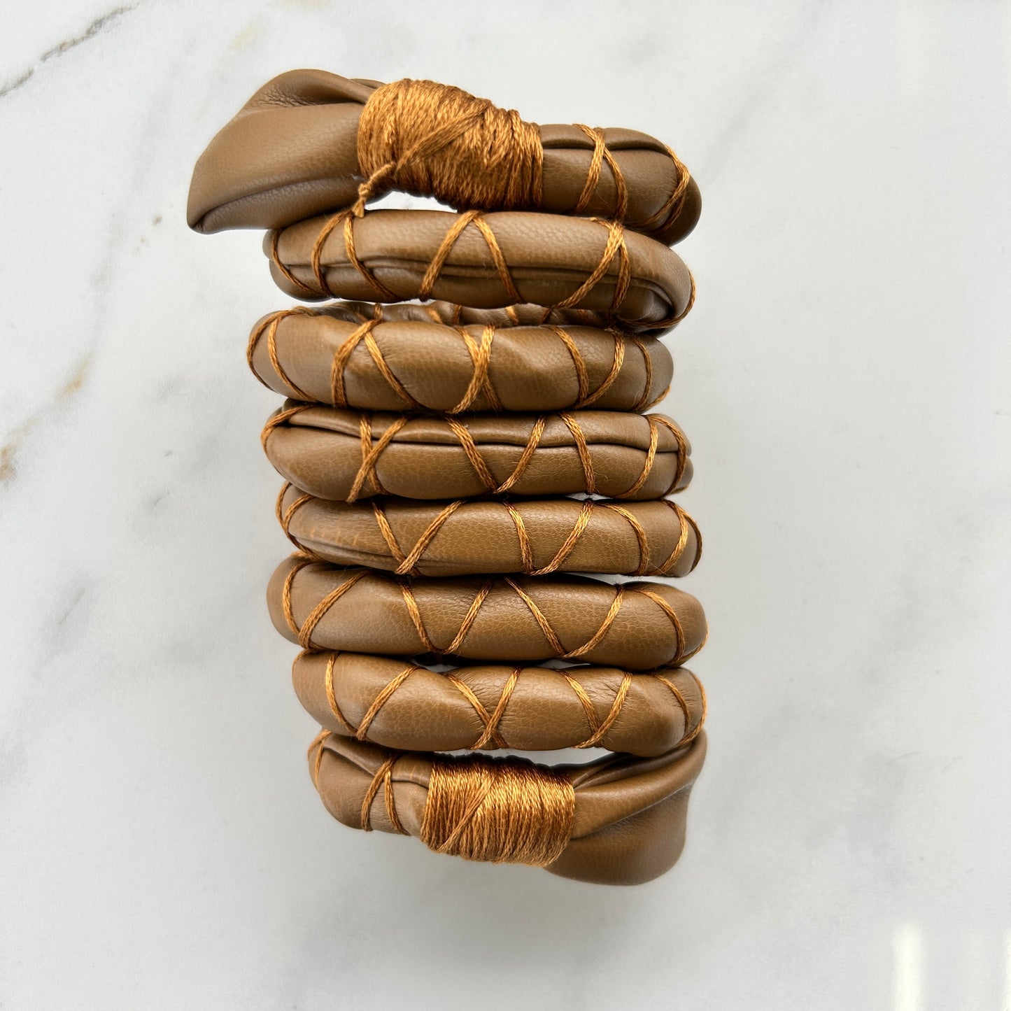 Peanut Butter Fully Wrapped Spiral Tie