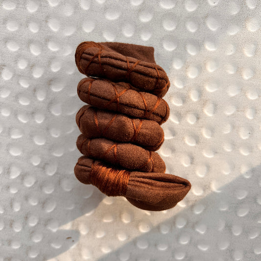 Coffee Fully Wrapped Spiral Ties