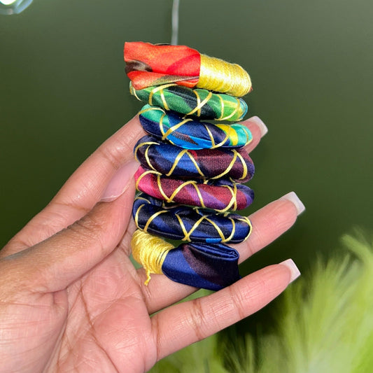 Peacock Fully Wrapped Spiral Tie